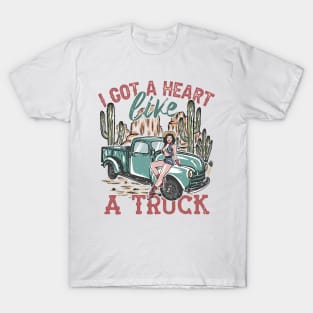 I Got A Heart Like A Truck, Cowboy, Howdy Western, Nashville, Howdy T-Shirt